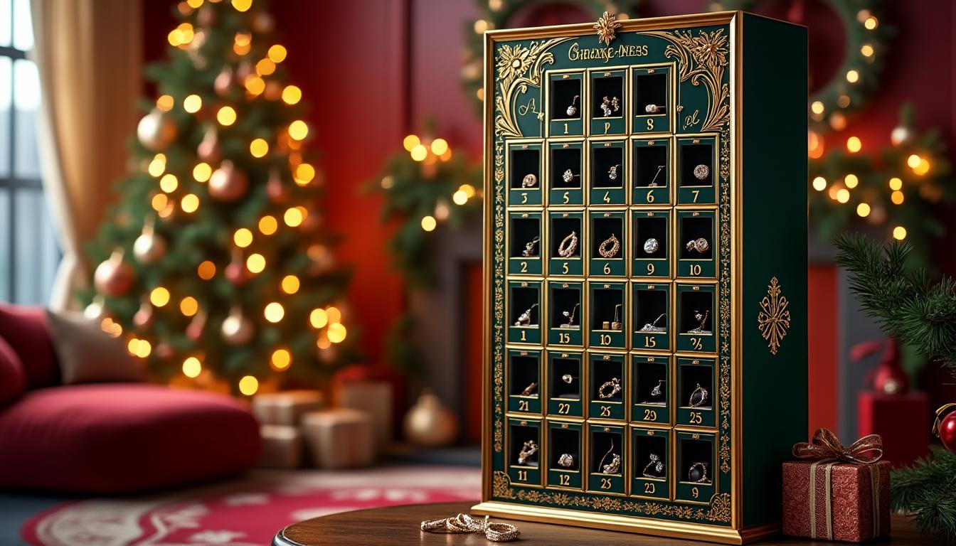 découvrez l'alliance parfaite de surprise et d'élégance avec notre calendrier de l'avent bijoux. chaque jour, ouvrez une nouvelle case pour révéler des trésors étincelants qui vous émerveilleront et embelliront votre saison festive.