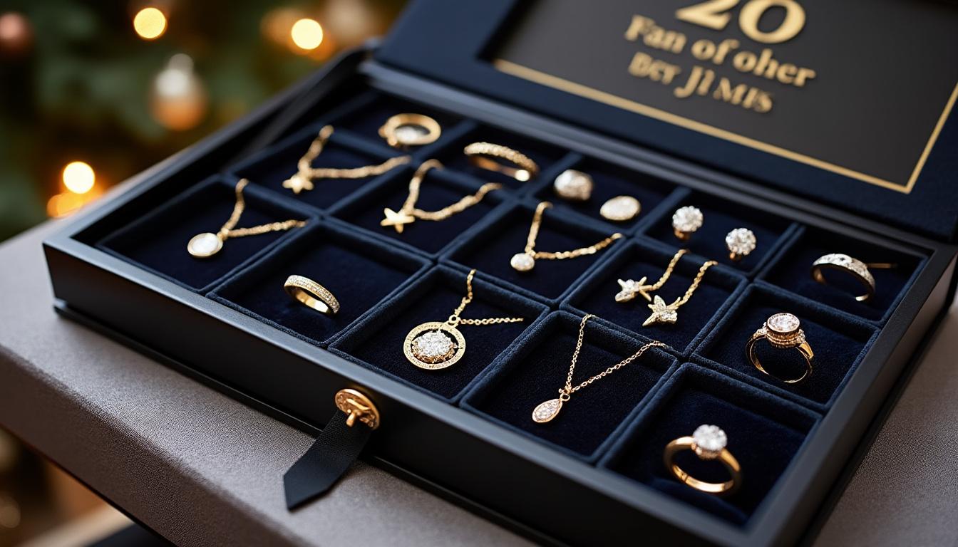 découvrez notre calendrier de l'avent bijoux, une parfaite combinaison de surprises scintillantes et d'élégance raffinée. chaque jour, ouvrez une nouvelle fenêtre pour révéler des trésors uniques qui illumineront votre période des fêtes.