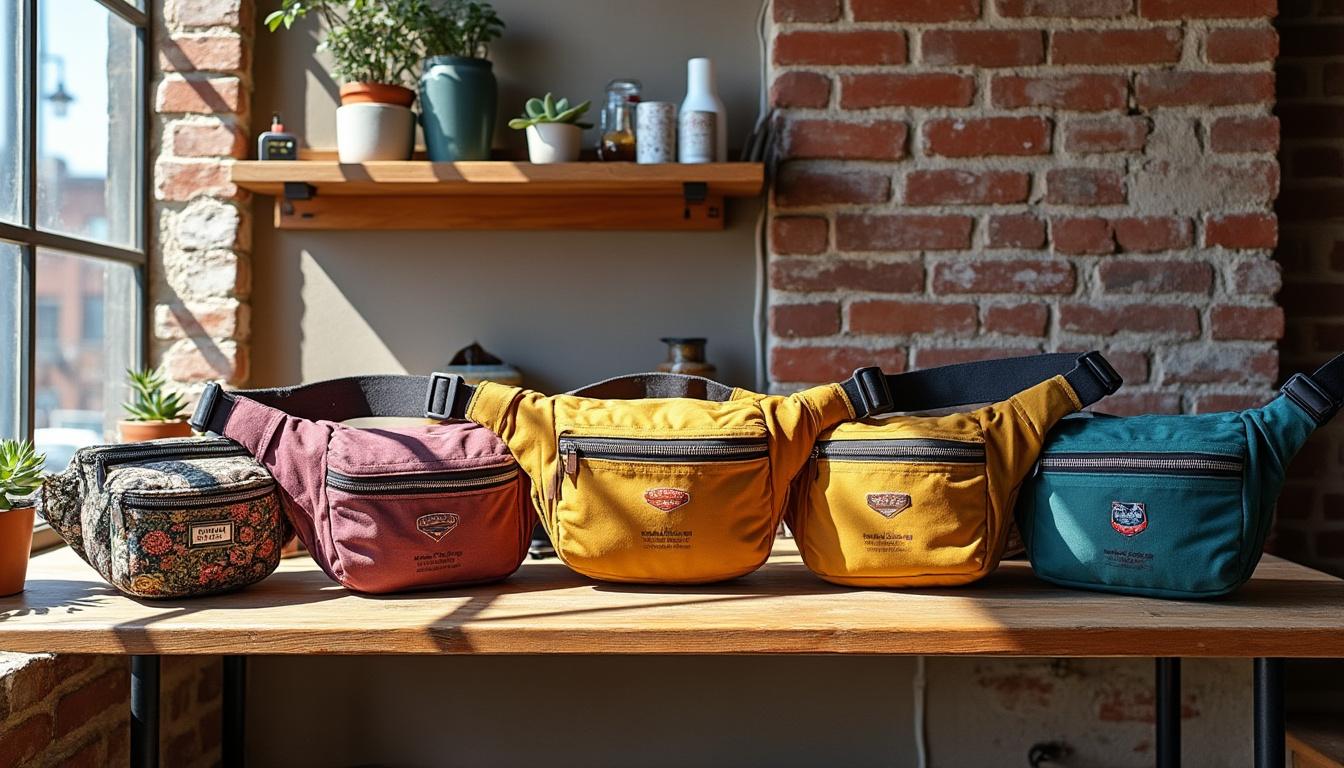 craquez pour le style rétro avec les sacs banane vintage en toile ! pratiques et tendance, ils s’adaptent à toutes vos tenues et se portent facilement en toute saison.