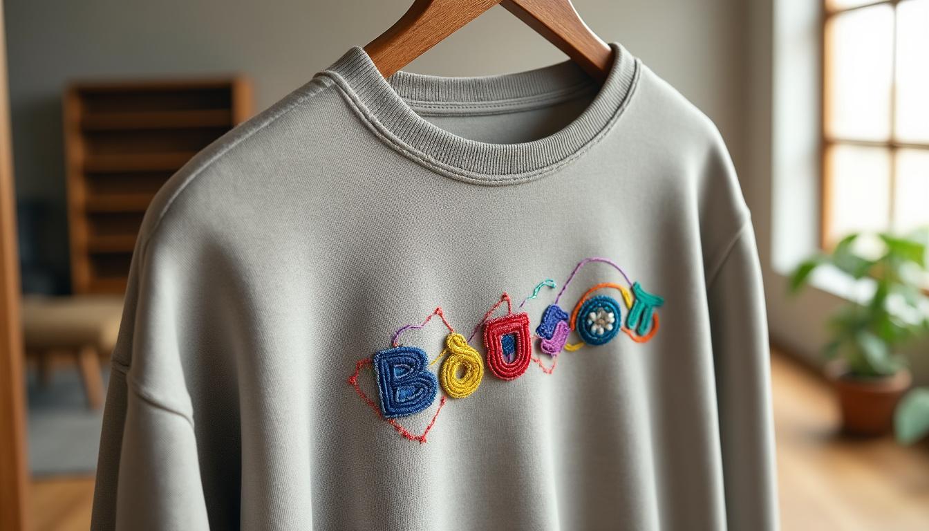 La magie du sweat avec broderie personnalisée : exprimez votre personnalité