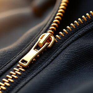 Tendances actuelles : la fermeture éclair métal doré, un incontournable du design