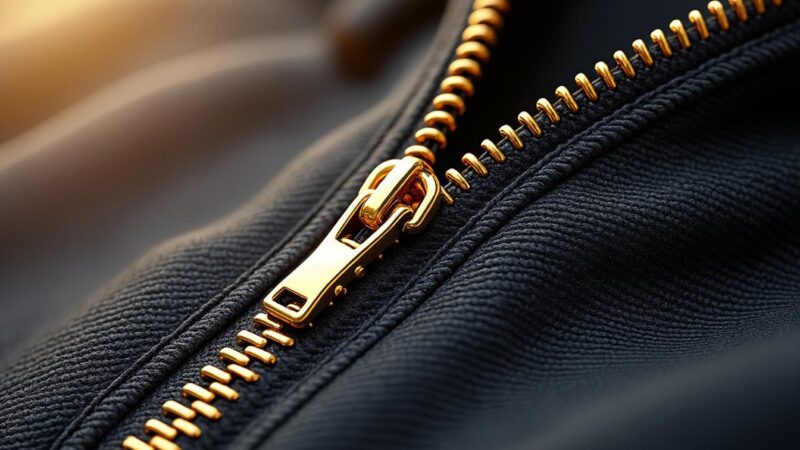 Tendances actuelles : la fermeture éclair métal doré, un incontournable du design