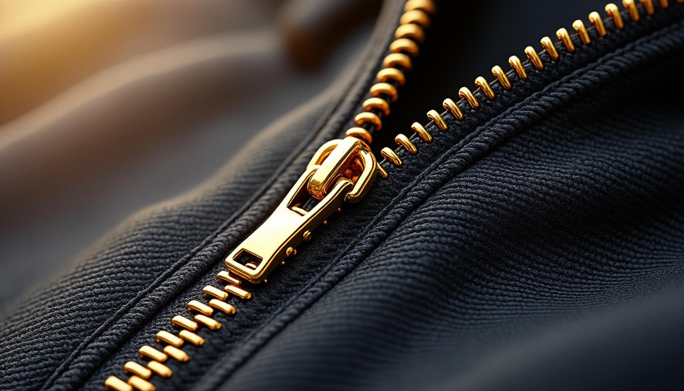 Tendances actuelles : la fermeture éclair métal doré, un incontournable du design