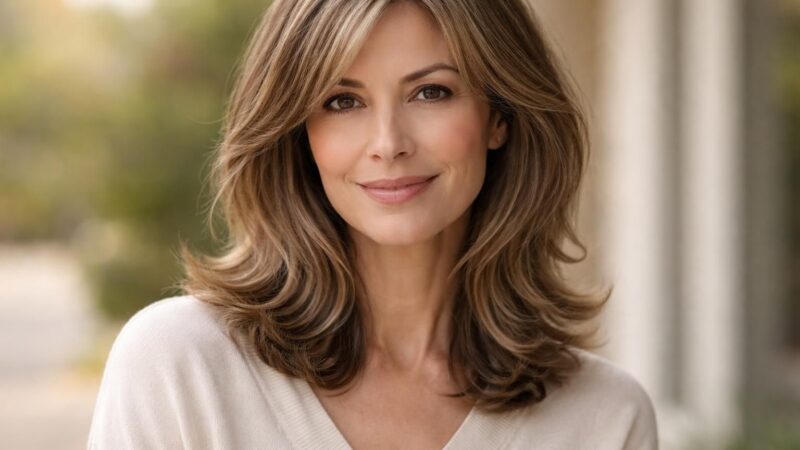 Coiffure mi-long femme dégradée : élégance naturelle