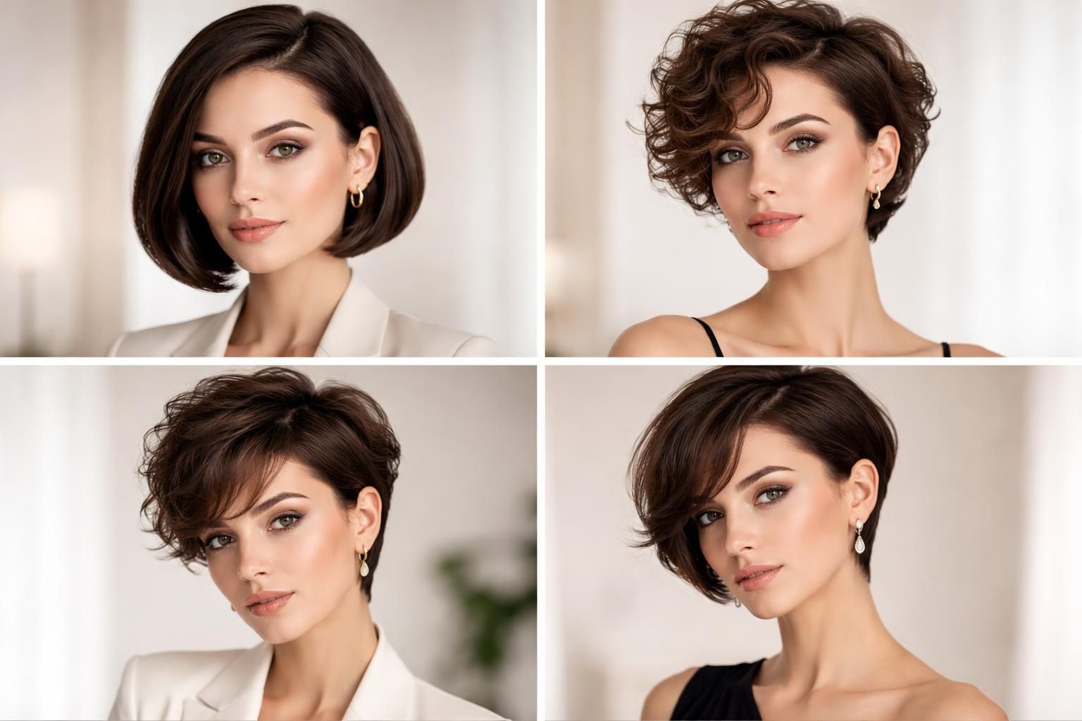 Coiffures femme cheveux courts : idées élégantes