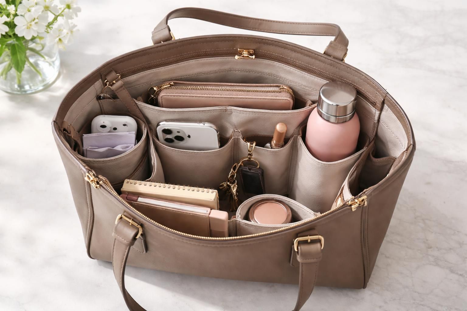 Comment bien organiser son sac fourre tout pour femme pour un accès rapide