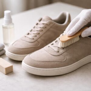 Nettoyage de baskets en daim : retrouver un look net, sans rayer