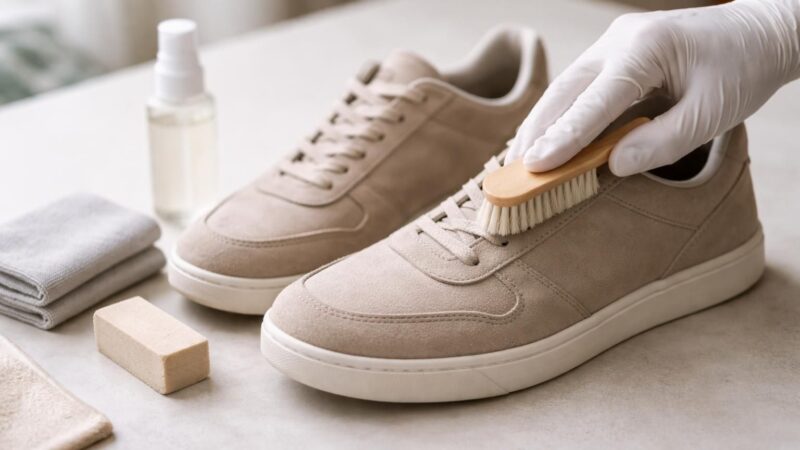Nettoyage de baskets en daim : retrouver un look net, sans rayer