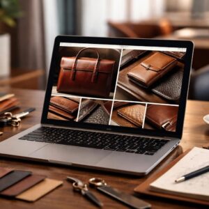 Pages produit luxe : optimiser visuels cuir et matière depuis PC portable
