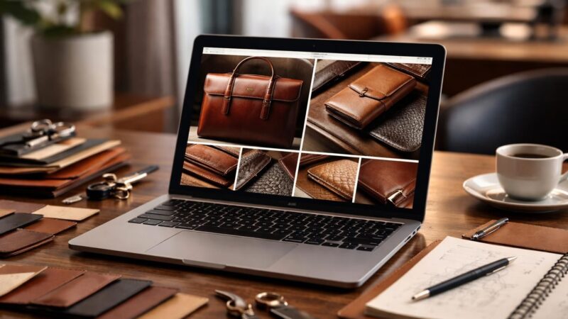 Pages produit luxe : optimiser visuels cuir et matière depuis PC portable
