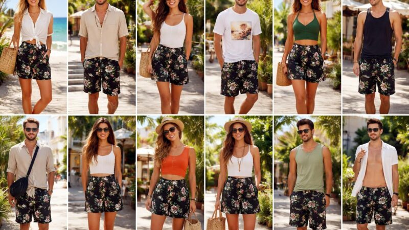 Top 10 des looks à réaliser avec des black Short Hawaii cet été
