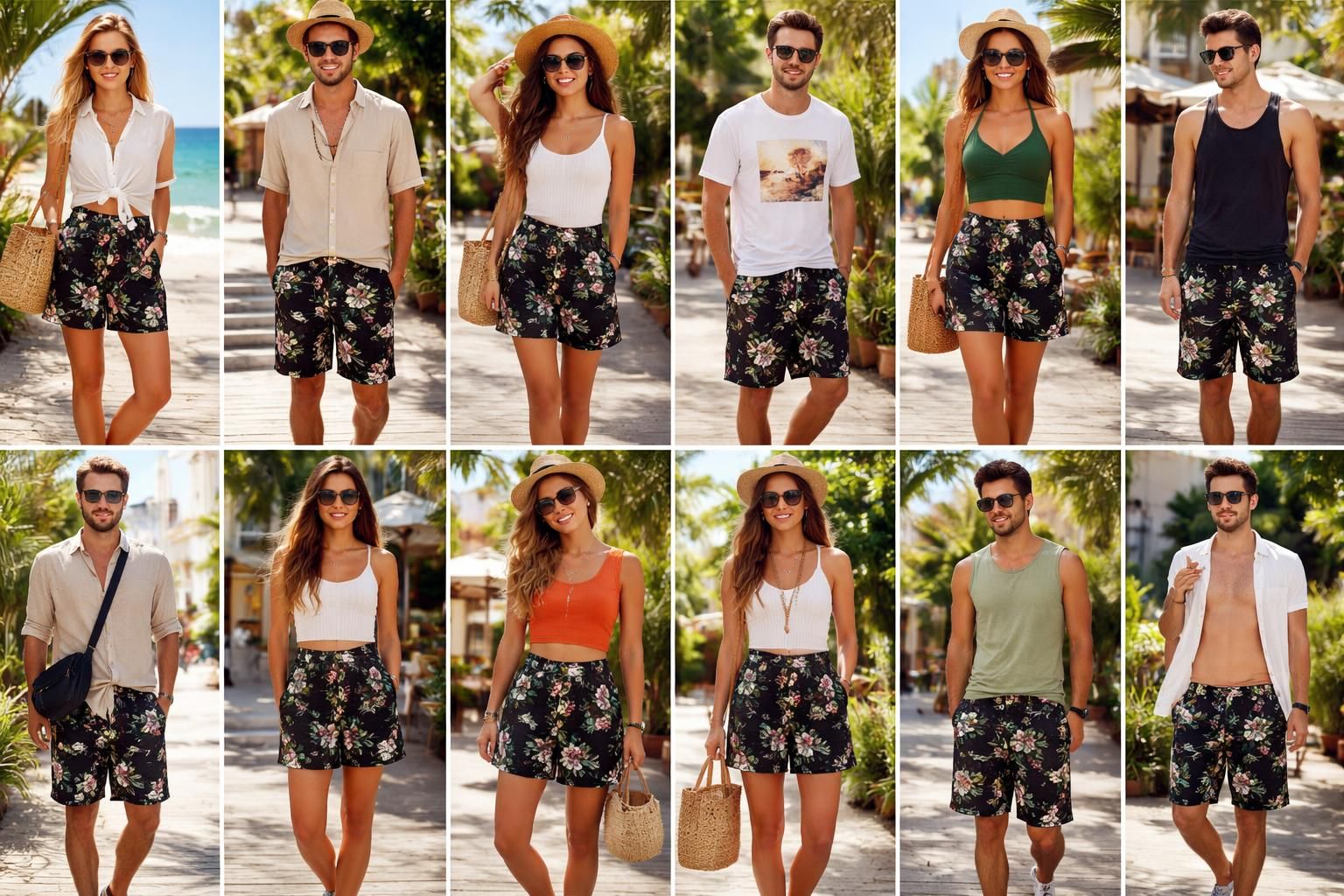 Top 10 des looks à réaliser avec des black Short Hawaii cet été