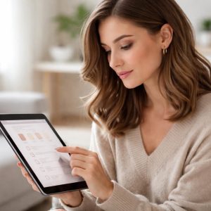 Trouver son fond de teint : questionnaire sur tablette tactile, effet “conseil”